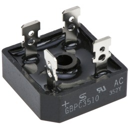 2 pcs - Taiwan Semiconductor Bridge Rectifier, 35A, 1000V, 4-Pin