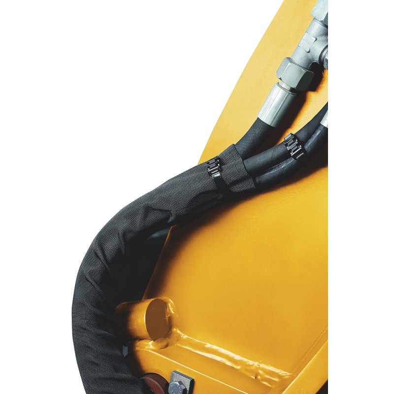 1 Reel of 50 M - HellermannTyton Braided Polyamide Black Cable Sleeve, 50mm Diameter, 50m Length, Helagaine HEGWS Series