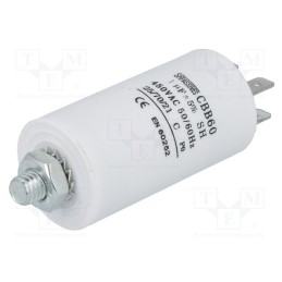 1 pcs x SR PASSIVES - CBB60E-1/450 - Capacitor: motors, run, 1uF, 450V, Ø30x57mm, -25÷70°C, ±5%, 3000h