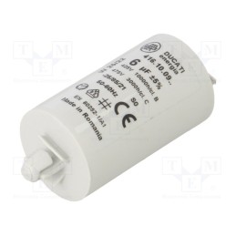 1 pcs x DUCATI ENERGIA - 416100972 - Capacitor: motors, run, 6uF, 400VAC, Ø32x55mm, -25÷85°C, ±5%