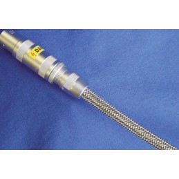 1 Reel of 50 M - HellermannTyton Expandable Braided PET, Tin Plated Copper Black, Grey Cable Sleeve, 12mm Diameter, 50m Length