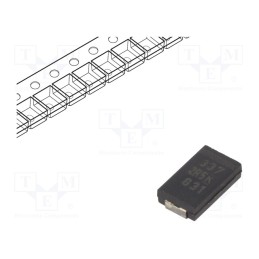 1 pcs x KEMET - A700V337M2R5ATE006 - Capacitor: polymer, low ESR, 330uF, 2.5VDC, V, 2917, ESR: 6mΩ, SMD