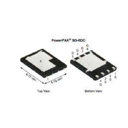 5 pcs - N-Channel MOSFET, 153 A, 80 V, 8-Pin PowerPAK SO-8DC Vishay SIDR5802EP-T1-RE3
