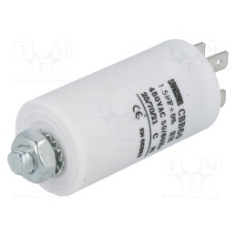 1 pcs x SR PASSIVES - CBB60E-1.5/450 - Capacitor: motors, run, 1.5uF, 450V, Ø30x57mm, -25÷70°C, ±5%, 3000h