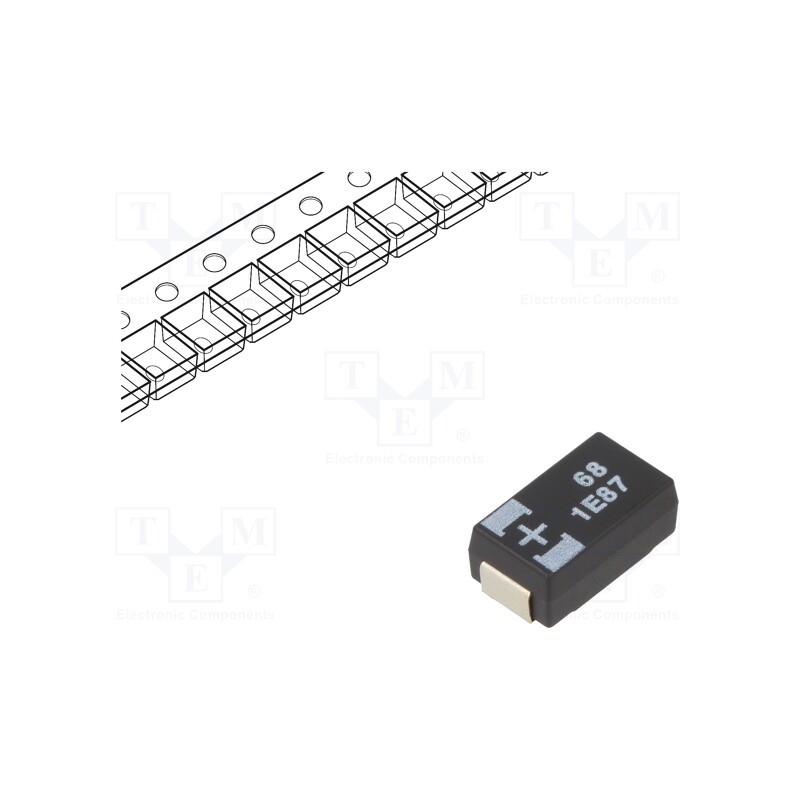 1 pcs x PANASONIC - 25TQC68MYF - Capacitor: tantalum-polymer, 68uF, 25VDC, TQC, SMD, ±20%, -55÷105°C