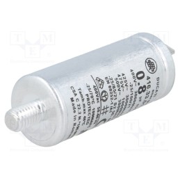 1 pcs x DUCATI ENERGIA - 416330129 - Capacitor: motors, run, 0.8uF, 400VAC, Ø25x60mm, -25÷70°C, ±5%