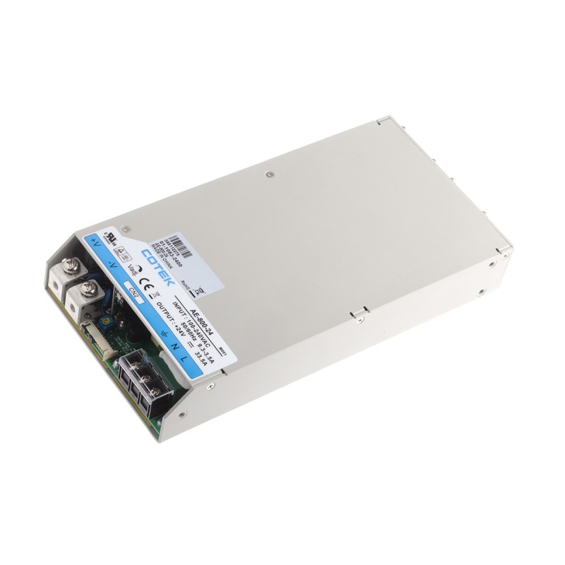 1 pcs - COTEK Switching Power Supply, AE-800-24, 24V dc, 33.5A, 804W, 1 Output, 127 - 370 V dc, 90 - 264 V ac