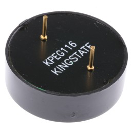 1 pcs - RS PRO 90dB Through Hole Continuous External Piezo Buzzer, 30 (Dia.) x 10mm, 30V ac Max