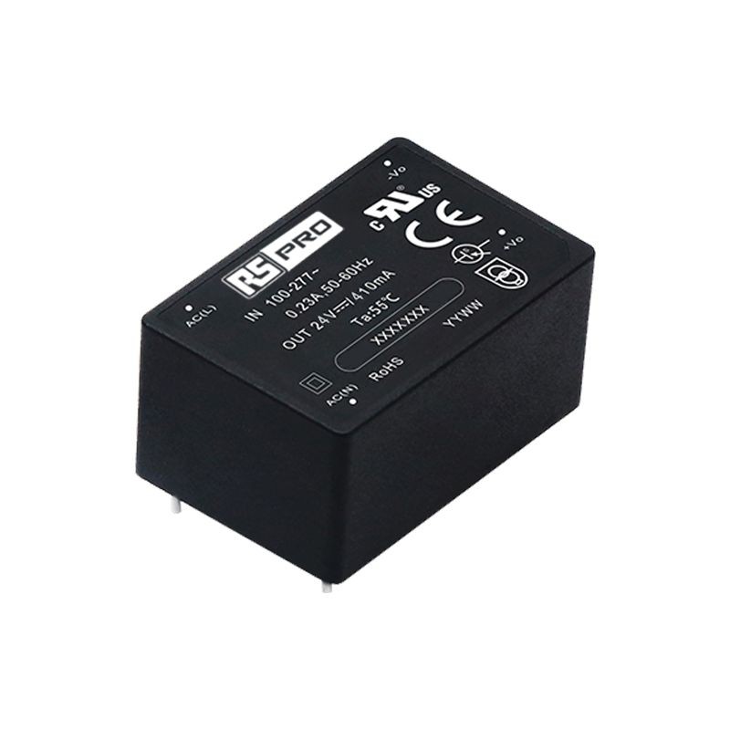 1 pcs - RS PRO Embedded Switch Mode Power Supply SMPS, 24V dc, 410mA, 10W, 85 - 305 V ac, 100 - 430 V dc Input