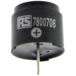 1 pcs - RS PRO 85dB Through Hole Continuous Internal Magnetic Buzzer Component, 16 x 14mm, 8V dc Min, 15V dc Max