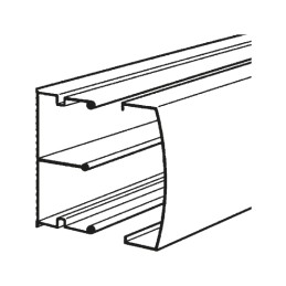 1 2 M - Planet-Wattohm Keva White Mini Trunking - Closed Slot, W32 mm x D15mm, L2.1m, PVC