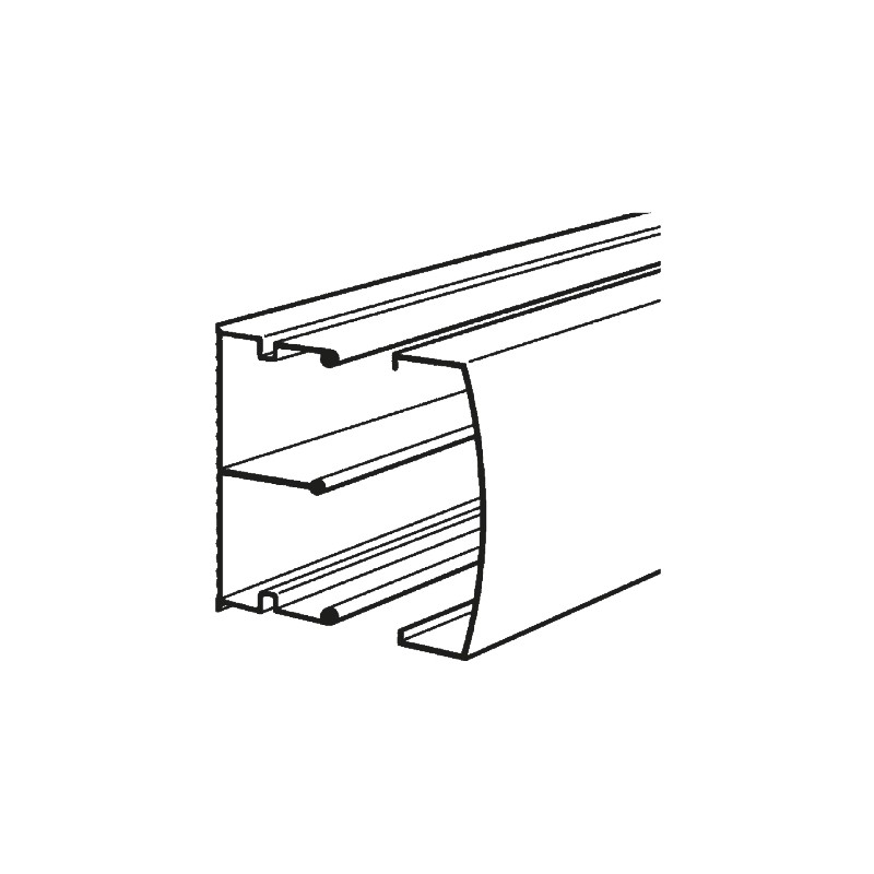 1 2 M - Planet-Wattohm Keva White Mini Trunking - Closed Slot, W32 mm x D15mm, L2.1m, PVC
