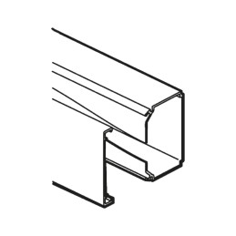 1 2 M - Planet-Wattohm Viadis White Mini Trunking - Closed Slot, W16 mm x D16mm, L2m, PVC