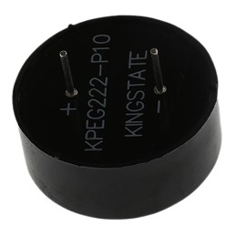 1 pcs - RS PRO 75dB Through Hole Continuous Internal Piezo Buzzer, 23.3 (Dia.) x 6.5mm, 3V dc Min, 20V dc Max