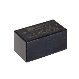 1 pcs - MEAN WELL Switching Power Supply, MPM-05-24, 24V dc, 230mA, 5.5W, 1 Output, 80 - 264V ac Input Voltage