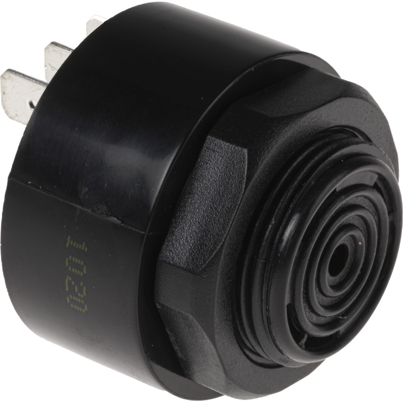 1 pcs - RS PRO 88dB Panel Mount Continuous, Fast Pulse Internal Piezo Buzzer, 42.5 x 33mm, 6V dc Min, 28V dc Max