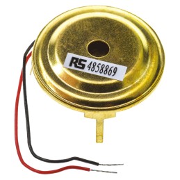 1 pcs - RS PRO 85dB Panel Mount Continuous External Piezo Buzzer, 22 (Dia.) x 4.5mm, 1V dc Min, 30V dc Max