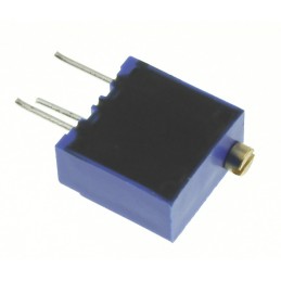 1 pcs - Vishay 64Y Series 19 (Electrical), 22 (Mechanical)-Turn Through Hole Trimmer Resistor with Pin Terminations, 50kΩ ±10%
