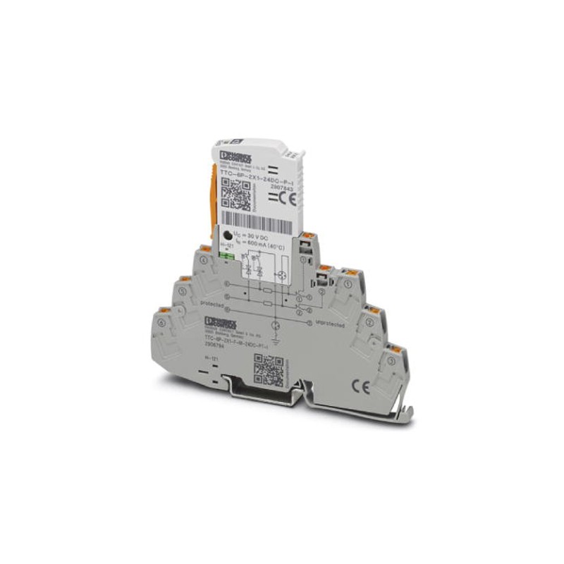 1 pcs - Phoenix Contact, TTC-6P-2X1-F-M-24DC-PT-I Surge Protector 30 V dc Maximum Voltage Rating 10kA Maximum Surge Current