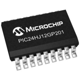 5 pcs - Microchip PIC24HJ12GP201-I/SO, 16bit PIC Microcontroller, PIC24HJ, 40MIPS, 12 kB Flash, 18-Pin SOIC