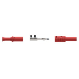 1 pcs - Electro PJP Red Male Banana Plug, Screw Termination, 36A, 1kV