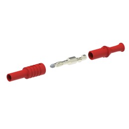 1 pcs - Electro PJP Red Male Banana Plug, Screw Termination, 36A, 1kV