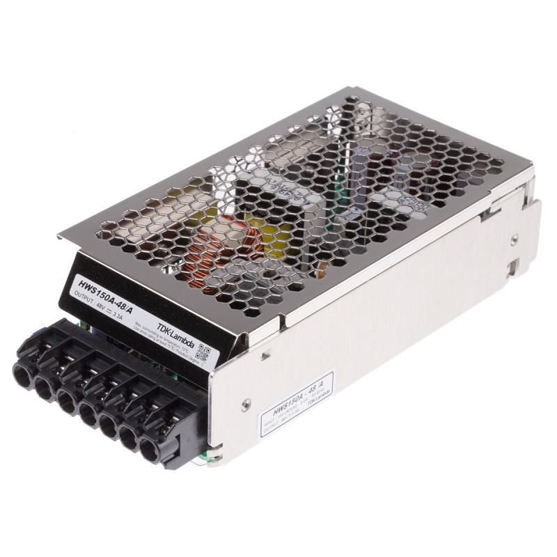 1 pcs - TDK-Lambda Switching Power Supply, HWS150A-48/A, 48V dc, 3.3A, 150W, 1 Output, 120 - 370 V dc, 85 - 265 V