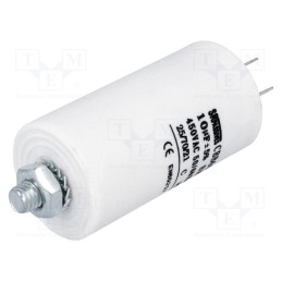 1 pcs x SR PASSIVES - CBB60E-10/450 - Capacitor: motors, run, 10uF, 450V, Ø35x65mm, -25÷70°C, ±5%, 3000h