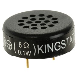 1 pcs - RS PRO 8Ω 0.1W Miniature Speaker 23mm Dia. , 3.3mm Lead Length, 23 (Dia.) x 8.4mm