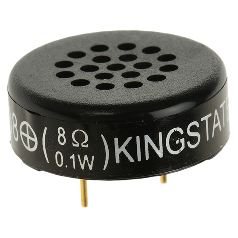 1 pcs - RS PRO 8Ω 0.1W Miniature Speaker 23mm Dia. , 3.3mm Lead Length, 23 (Dia.) x 8.4mm