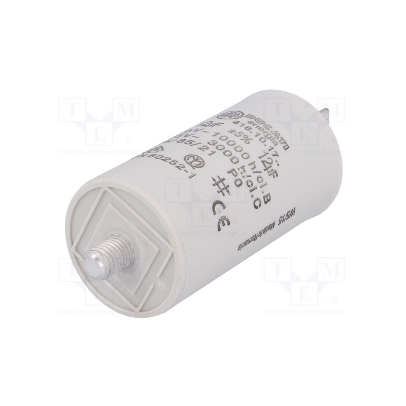 1 pcs x DUCATI ENERGIA - 416101764 - Capacitor: motors, run, 12uF, 425VAC, Ø36x70mm, -25÷85°C, ±5%