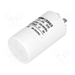 1 pcs x SR PASSIVES - CBB60A-12/450 - Capacitor: motors, run, 12uF, 450V, Ø40x70mm, -25÷70°C, ±5%, 3000h