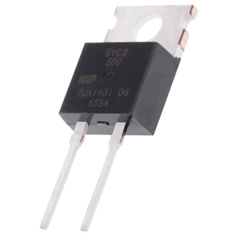 5 pcs - WeEn Semiconductors Co., Ltd 600V 8A, Hyperfast Diode, 2-Pin TO-220AC BYC8-600,127