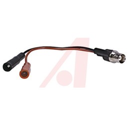 1 pcs - Mueller Electric BNC Test Lead, 10A, 300V ac, Black, 100mm Lead Length