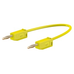 1 pcs - Staubli 2 mm Connector Test Lead, 10A, 30 V ac, 60V dc, Yellow, 300mm Lead Length
