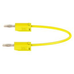 1 pcs - Staubli 2 mm Connector Test Lead, 10A, 30 V ac, 60V dc, Yellow, 300mm Lead Length
