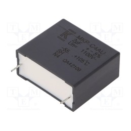 1 pcs x KEMET - C4AUQBU4200M1CJ - Capacitor: polypropylene, DC-Link, 2uF, ESR: 16.7mΩ, THT, ±5%, 7A