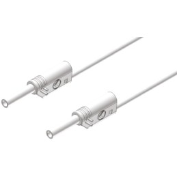 1 pcs - Hirschmann Test & Measurement 2 mm Connector Test Lead, 10A, 1000V ac/dc, White, 500mm Lead Length