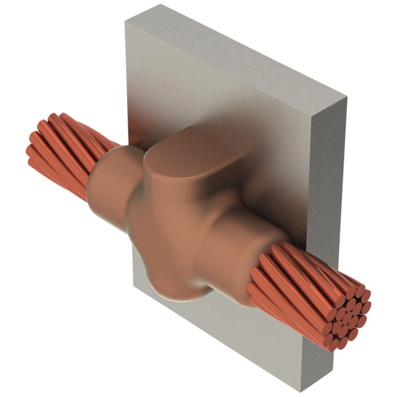 1 pcs - nVent ERICO Graphite Cable Joint Connector Block, Straight Joint Type , 25mm²