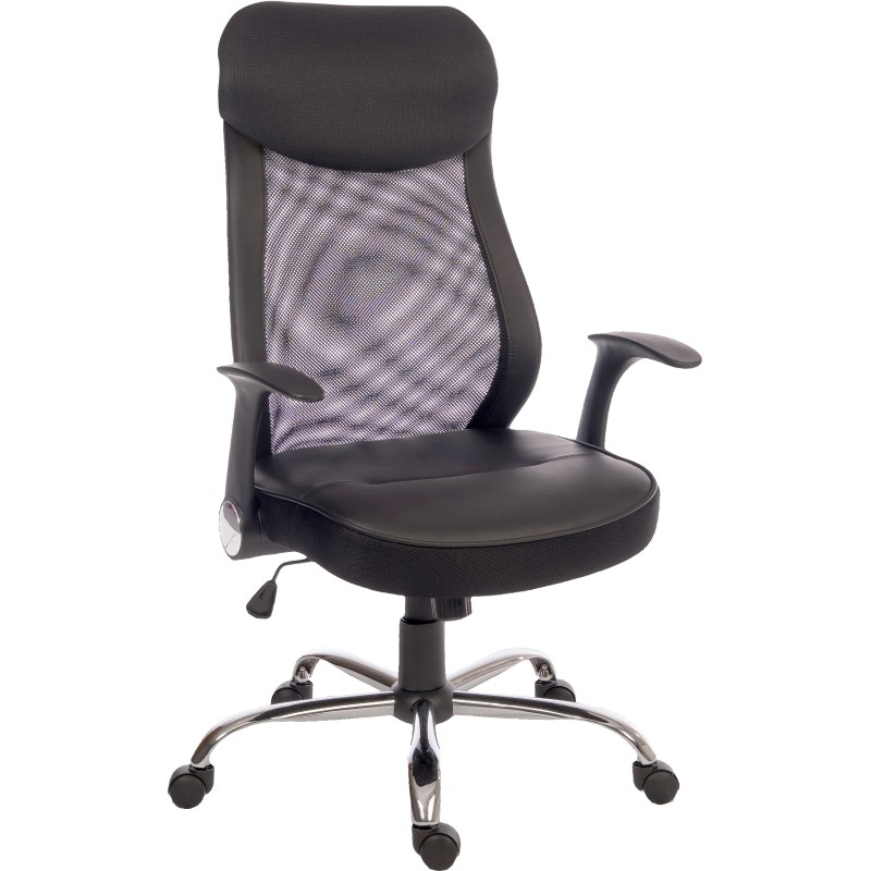1 pcs - RS PRO Black Fabric Executive Chair, 110kg Weight Capacity