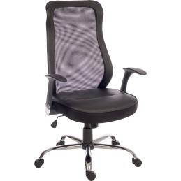 1 pcs - RS PRO Black Fabric Executive Chair, 110kg Weight Capacity