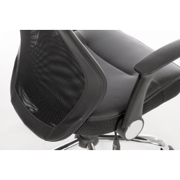 1 pcs - RS PRO Black Fabric Executive Chair, 110kg Weight Capacity