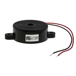 1 pcs - RS PRO 96dB Panel Mount Continuous Internal Piezo Buzzer, 41.8 x 16mm, 1.5V dc Min, 20V dc Max