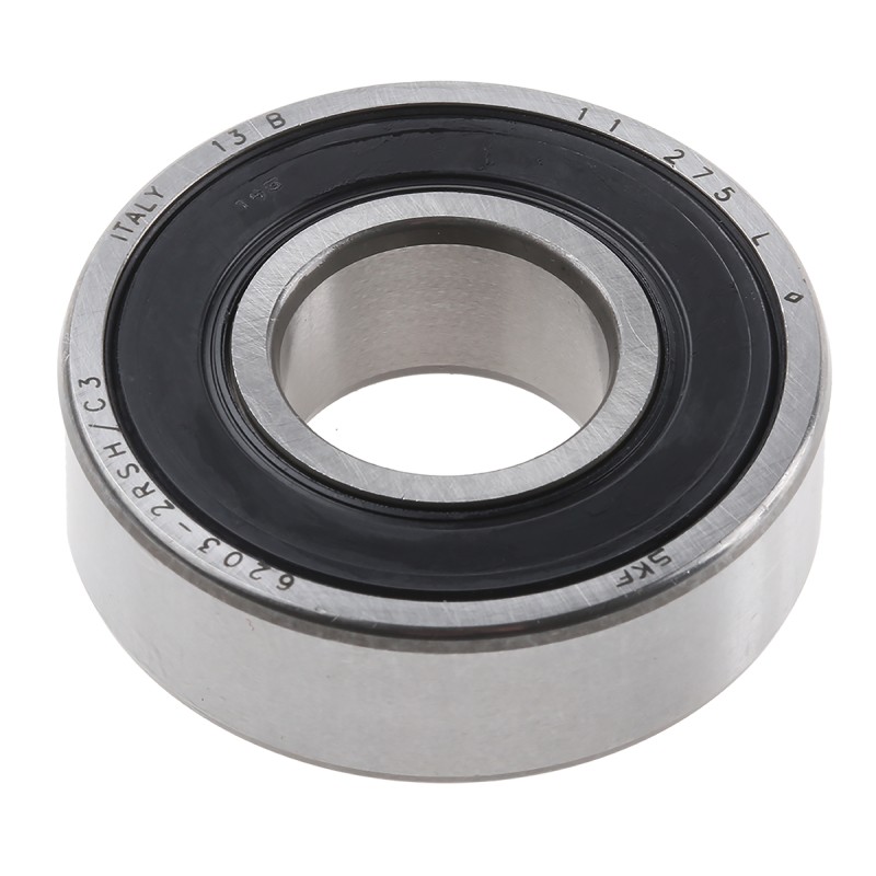 1 pcs - SKF 6203-2RSH/C3 Single Row Deep Groove Ball Bearing- Both Sides Sealed 17mm I.D, 40mm O.D