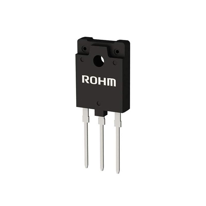 2 pcs - N-Channel MOSFET, 3.7 A, 1700 V, 3-Pin TO-3PFM ROHM SCT2H12NZGC11