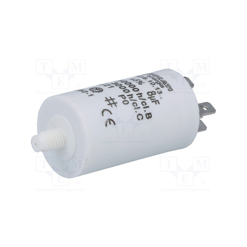 1 pcs x DUCATI ENERGIA - 416101364 - Capacitor: motors, run, 8uF, 425VAC, Ø32x55mm, -25÷85°C, ±5%