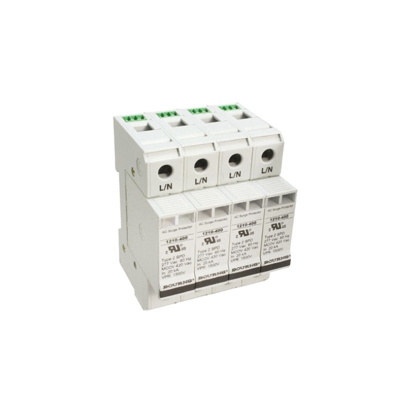 2 pcs - Bourns, 1210 Surge Arrester 600 V ac Maximum Voltage Rating 100kA Maximum Surge Current 4 Pole Protector