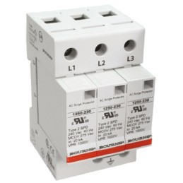 3 pcs - Bourns, 1250 Surge Arrester 415 V ac Maximum Voltage Rating 50kA Maximum Surge Current 3 Pole Protector