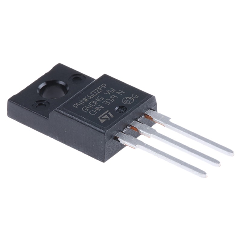 5 pcs - N-Channel MOSFET, 4 A, 600 V, 3-Pin TO-220FP STMicroelectronics STP4NK60ZFP