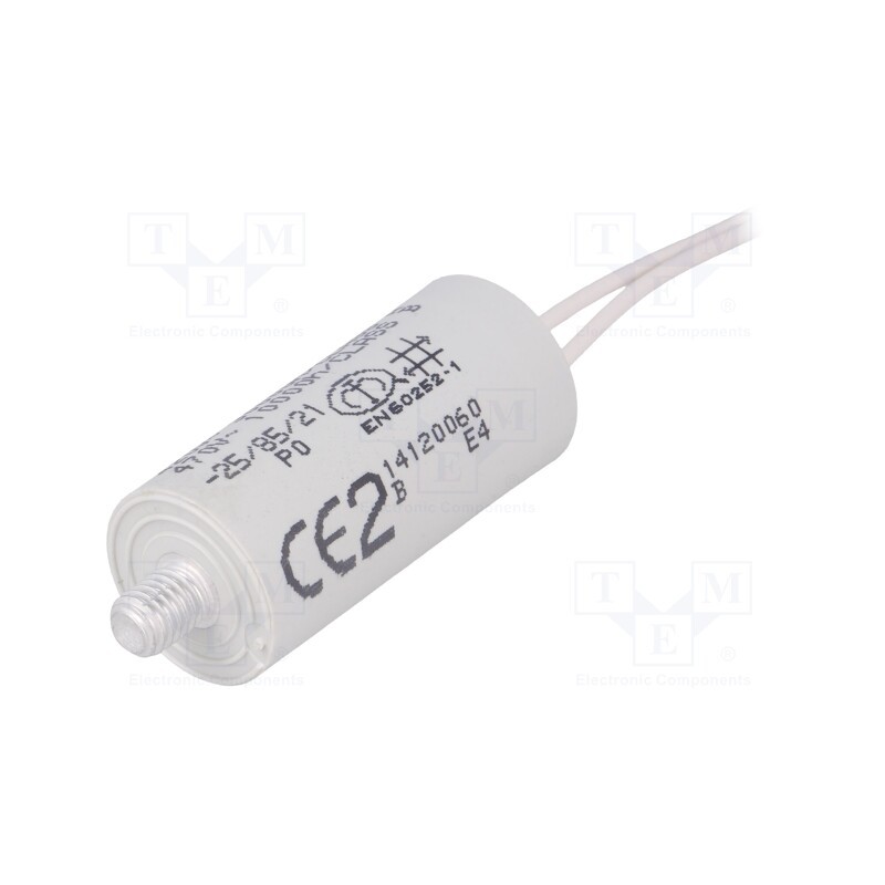 1 pcs x KEMET - C274ACA4200AL0J - Capacitor: motors, run, 2uF, 470VAC, Ø25x55mm, -25÷85°C, ±5%